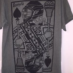 ♠️ RARE Lacrosse LAX King of Spades Player Card Tee T-Shirt Men’s Medium 🥍